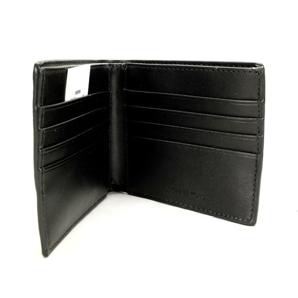 Michael Kors Cooper Graphic Billfold Designer Wallet Pink/Black/Red Leather - Picture 4 of 5